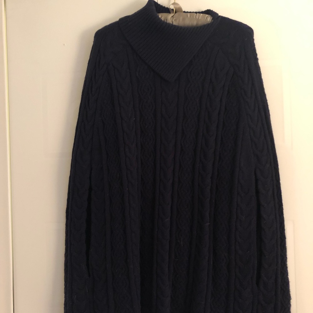 Cowl-neck poncho